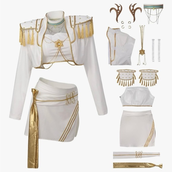 K-pop Demon Hunters White and Gold Costume- Mira - Picture 2 of 4